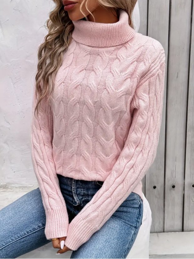 Women Plain Long Sleeve Comfy Casual Sweater