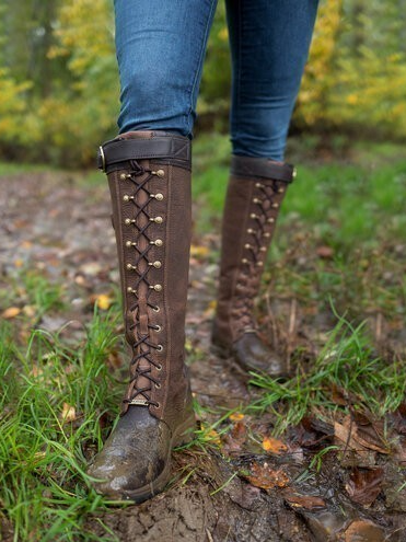 Vintage Plain Wearable Zipper Block Heel Combat Boots