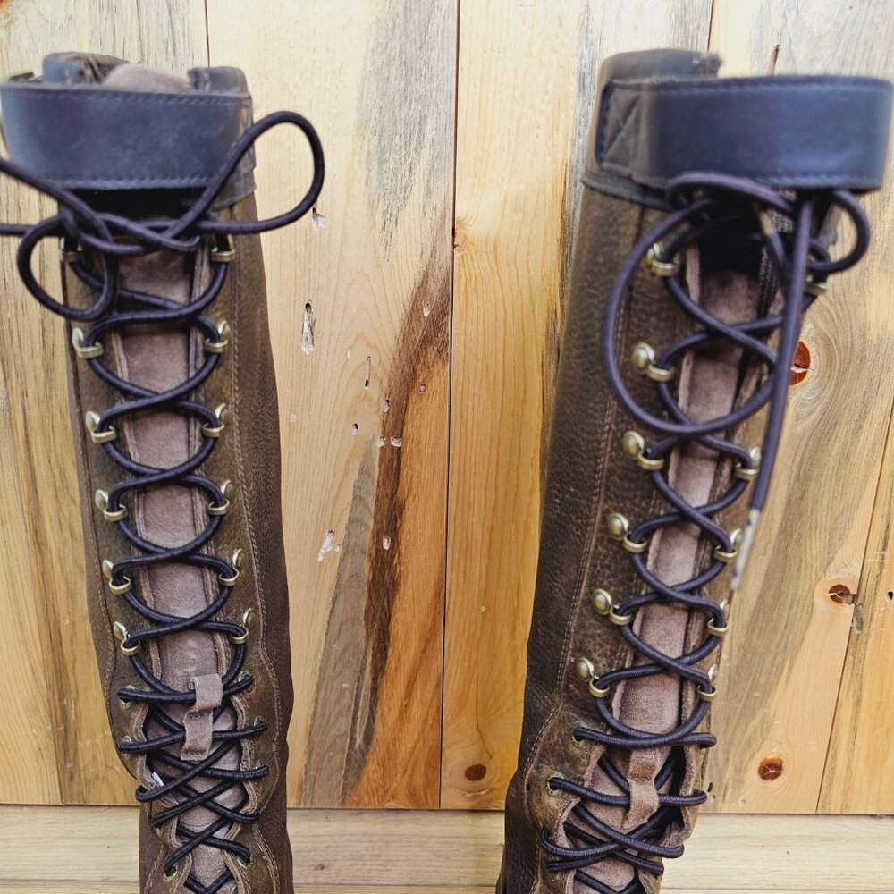 Vintage Plain Wearable Zipper Block Heel Combat Boots