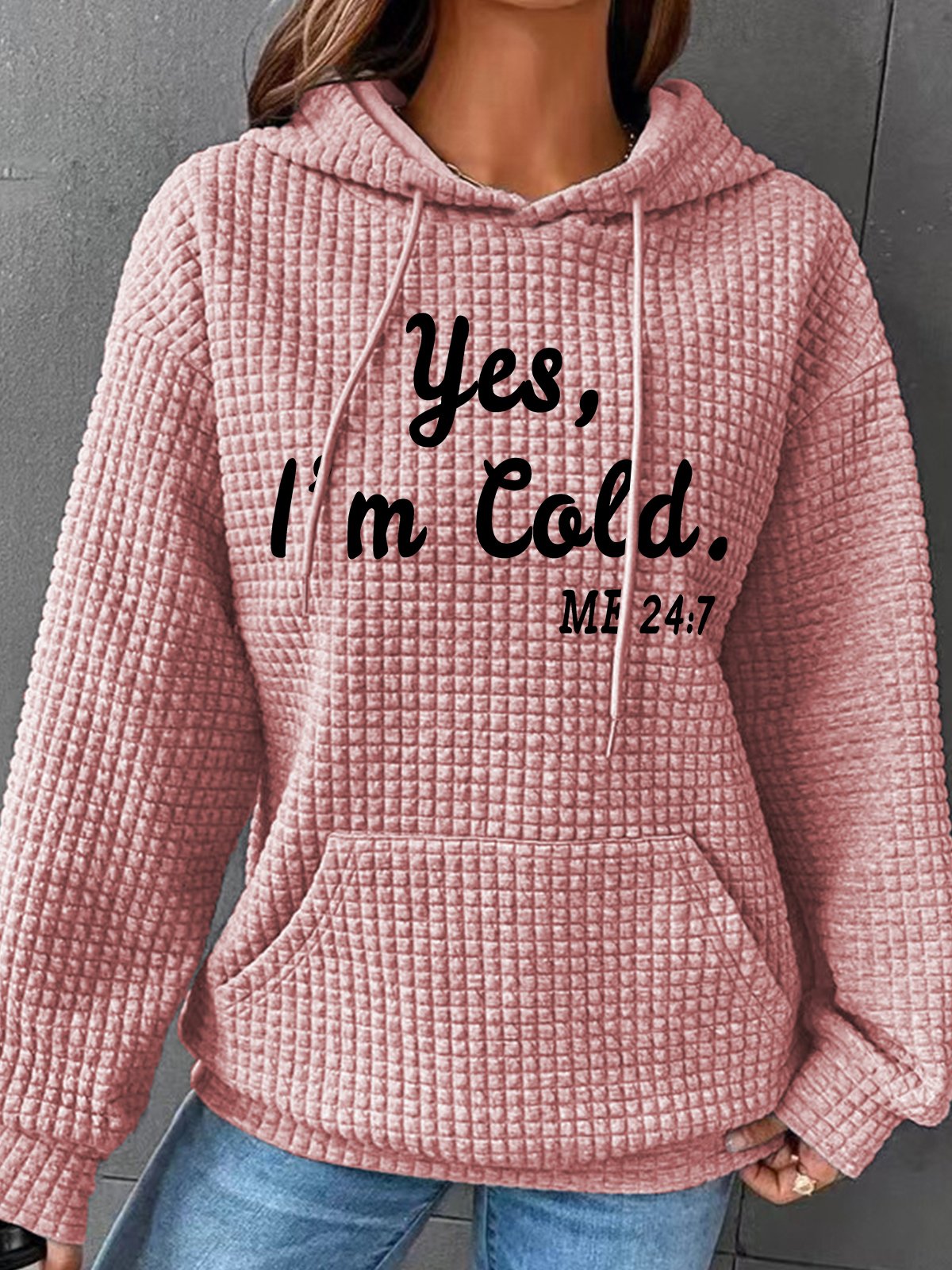 Casual Hoodie Text Letters Hoodie