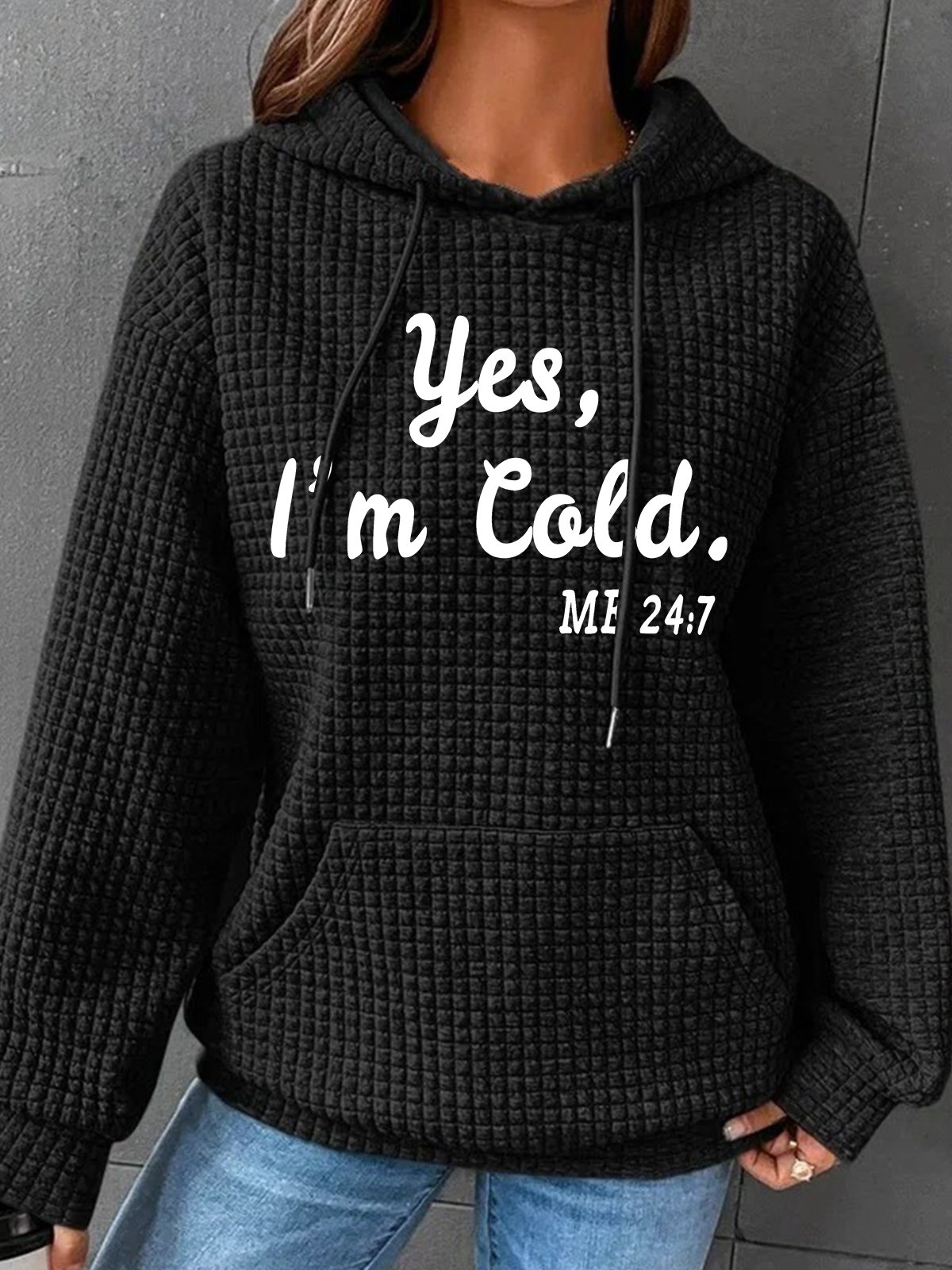 Casual Hoodie Text Letters Hoodie