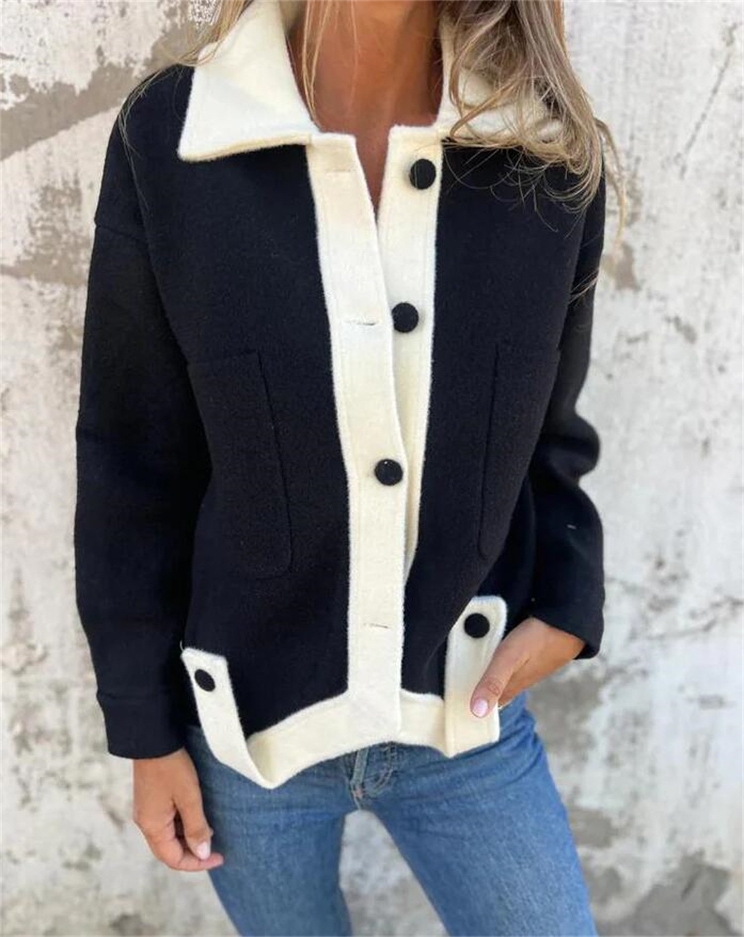 Women's Plain Regular Loose Jacket