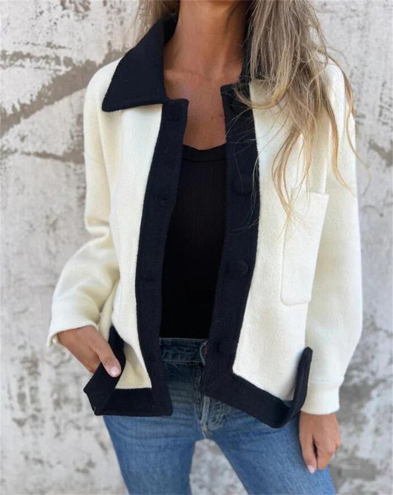 Women's Plain Regular Loose Jacket