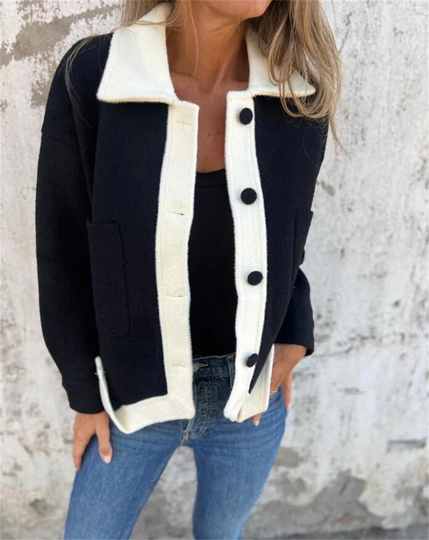 Women's Plain Regular Loose Jacket