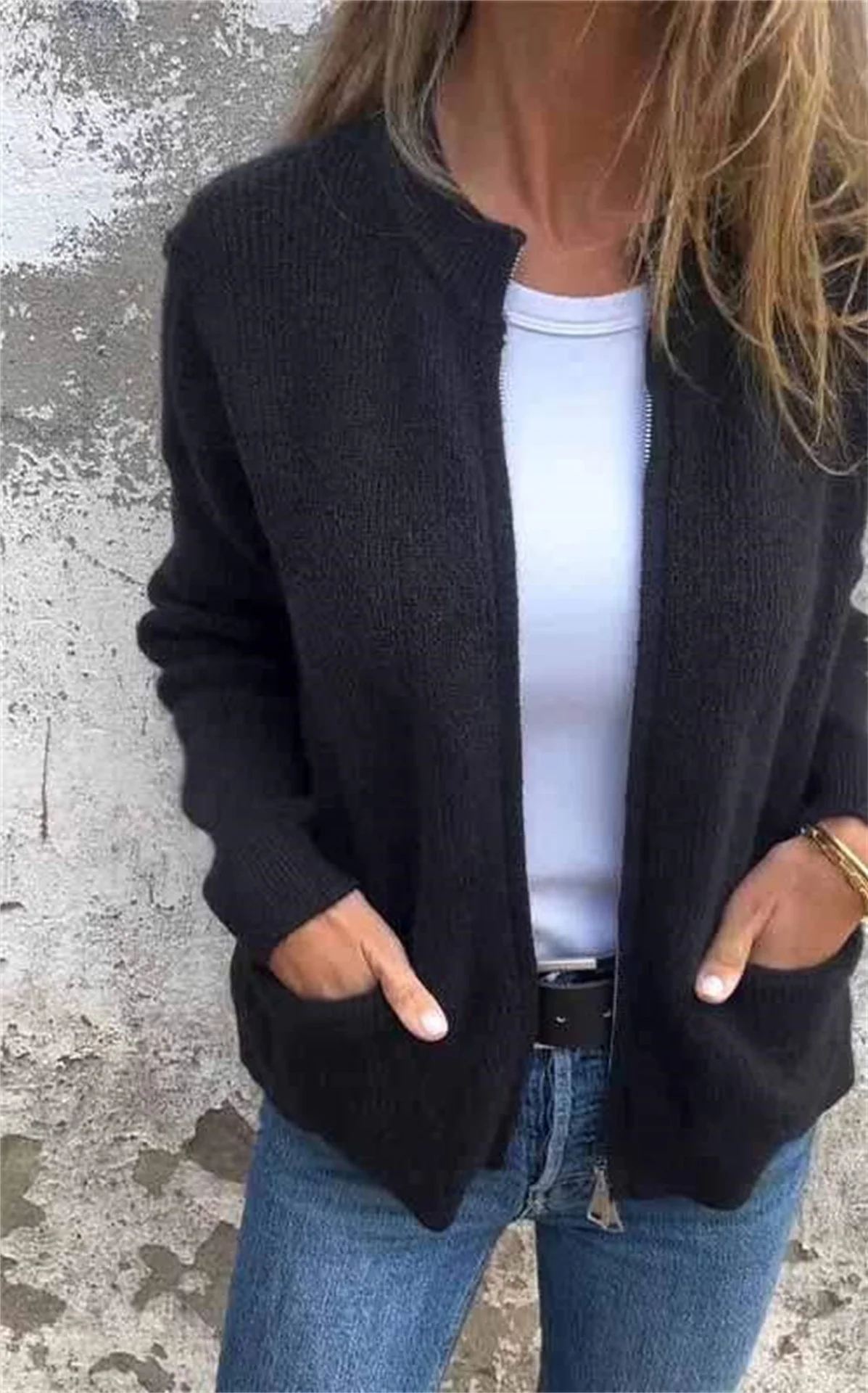 Women's Plain Regular Loose Jacket