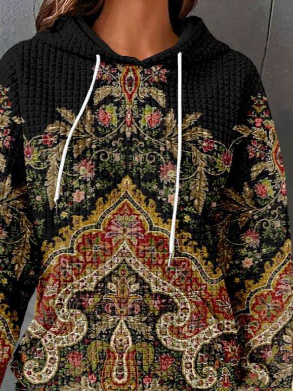 Casual Hoodie Ethnic Sweatshirt Zipper