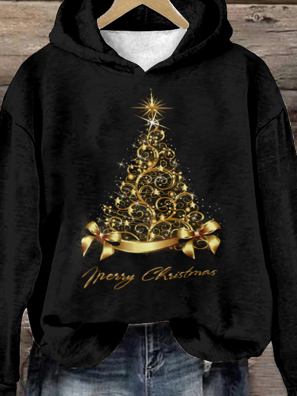 Casual Hoodie Christmas Sweatshirt Zipper