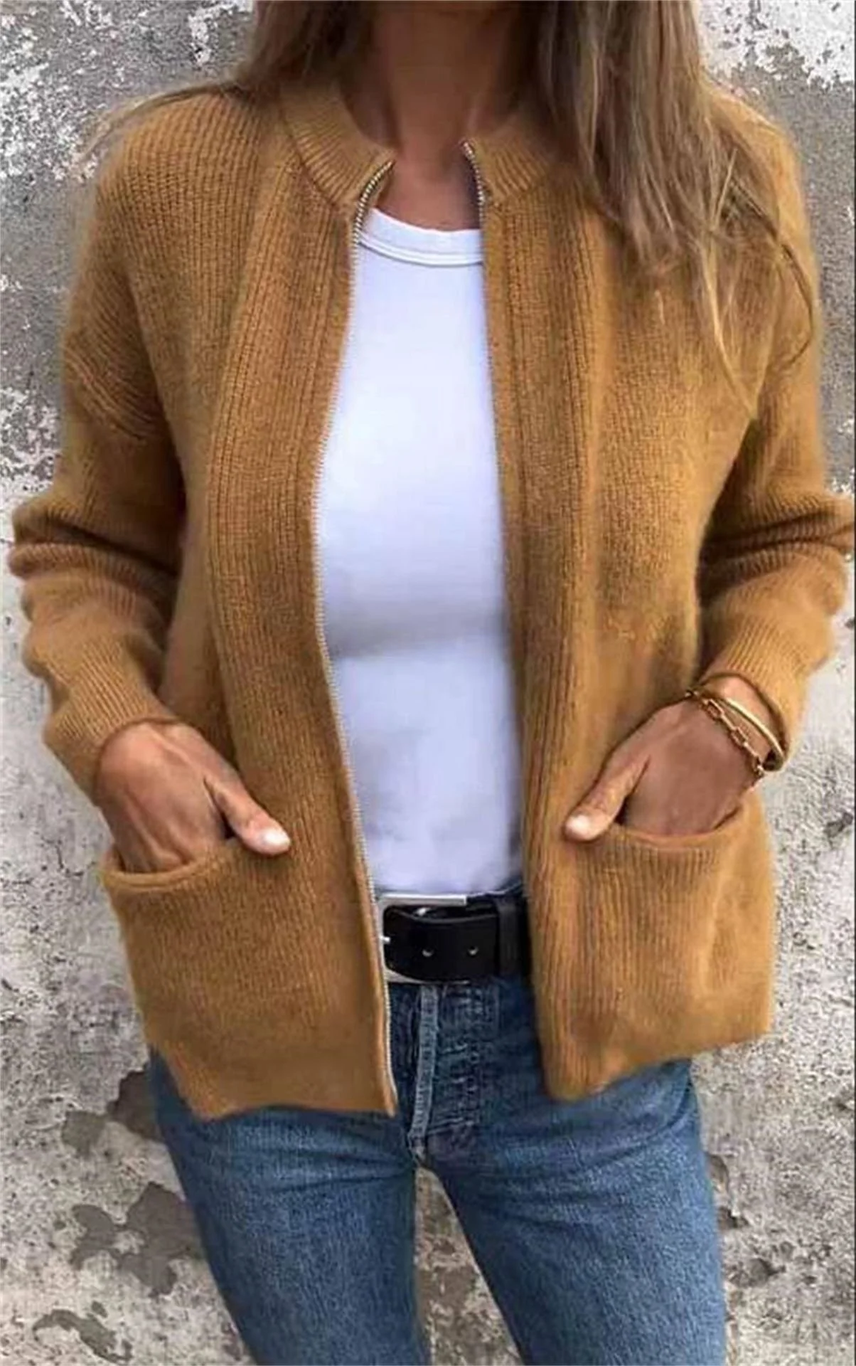 Women's Plain Regular Loose Jacket