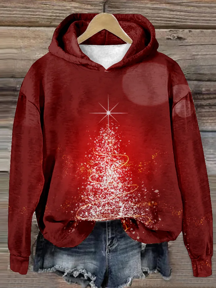 Casual Hoodie Christmas Sweatshirt Zipper