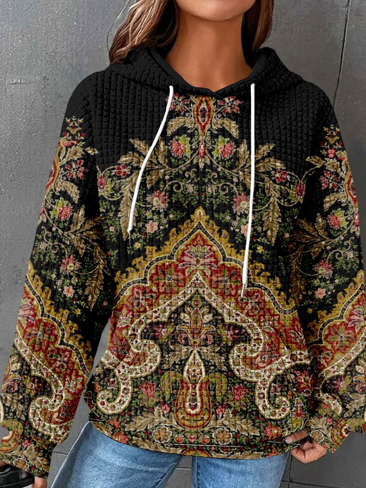 Casual Hoodie Ethnic Sweatshirt Zipper