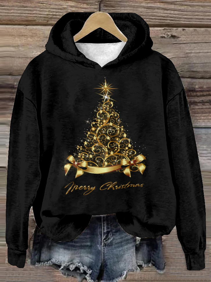 Casual Hoodie Christmas Sweatshirt Zipper