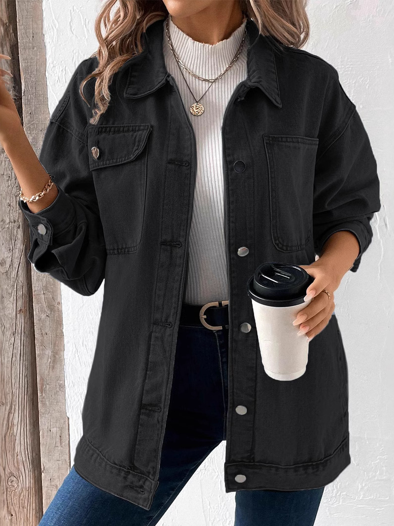 Women's Plain Regular Loose Jacket