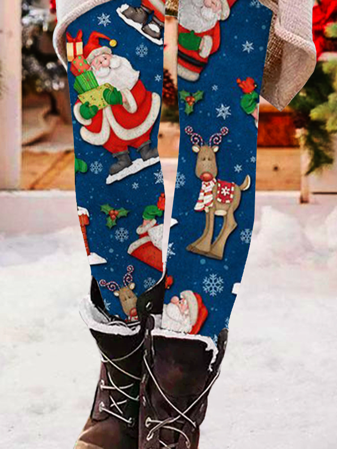 Casual Christmas Long Leggings