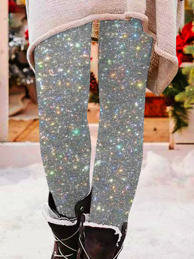 Casual Christmas Long Leggings