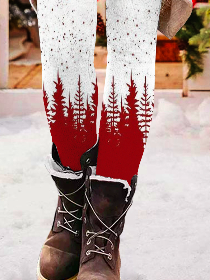 Casual Christmas Long Leggings