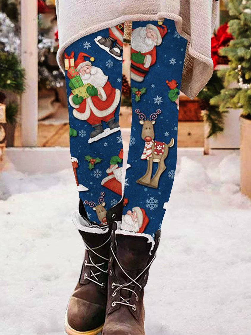 Casual Christmas Long Leggings