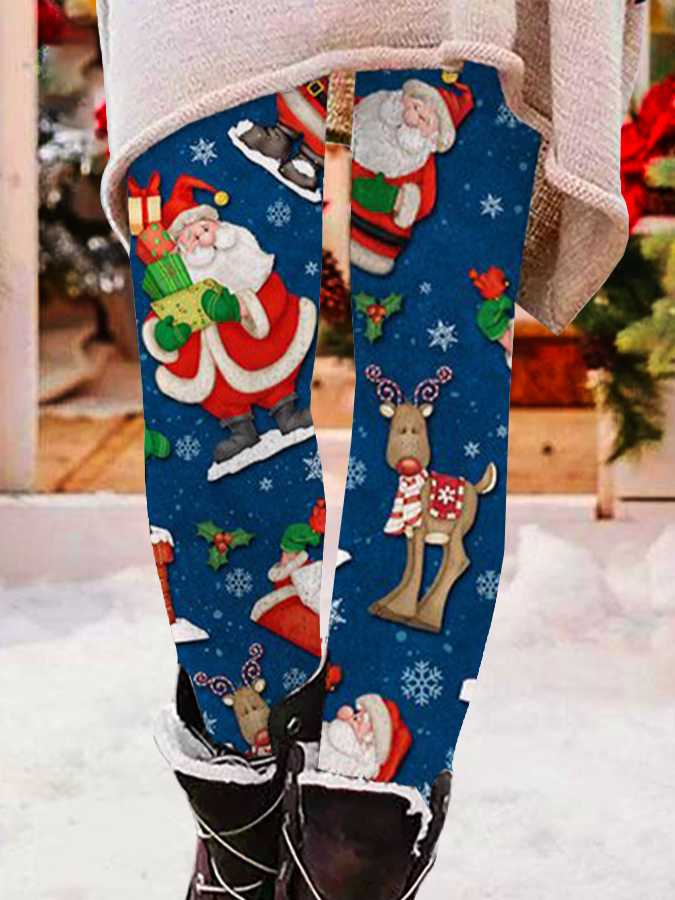 Casual Christmas Long Leggings