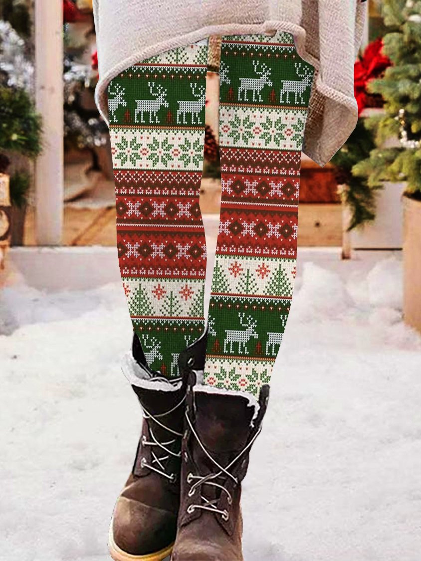 Casual Christmas Long Leggings