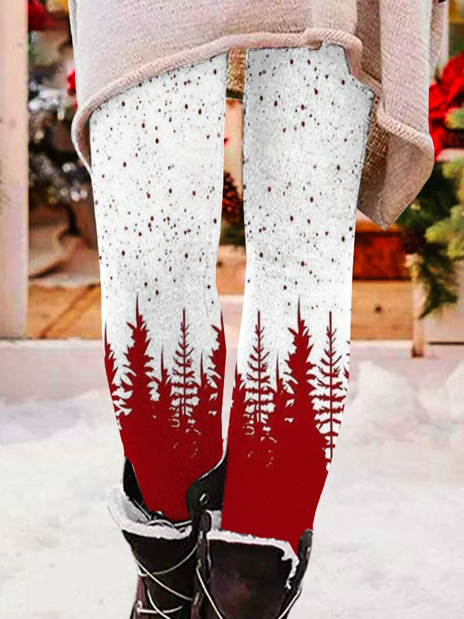 Casual Christmas Long Leggings