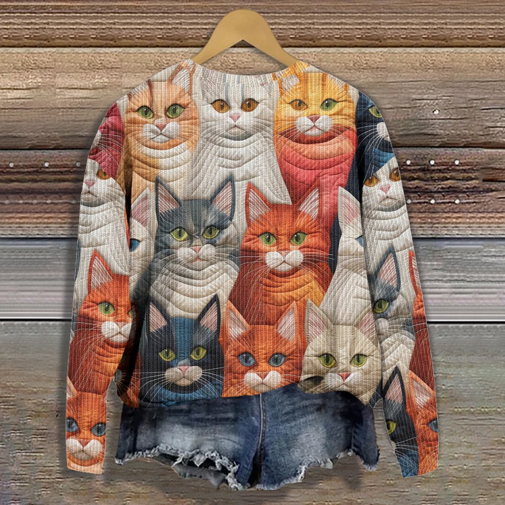 Casual Crew Neck Animal Sweatshirt