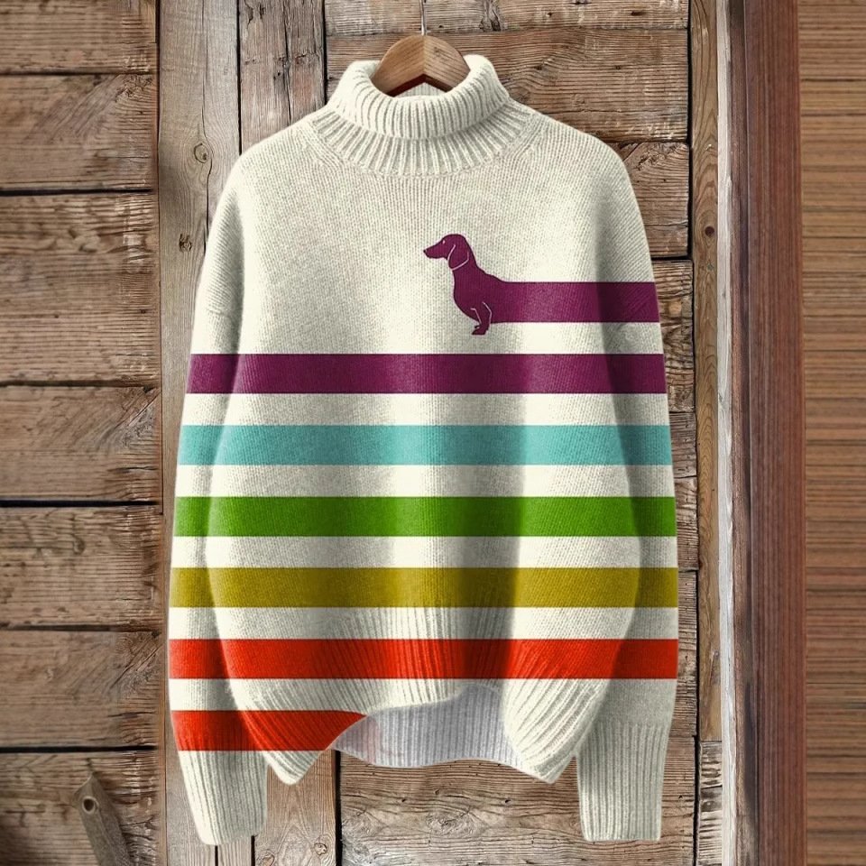 Casual Turtleneck Animal Sweatshirt