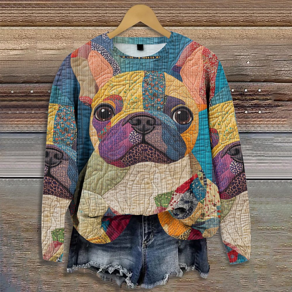 Casual Crew Neck Animal Sweatshirt