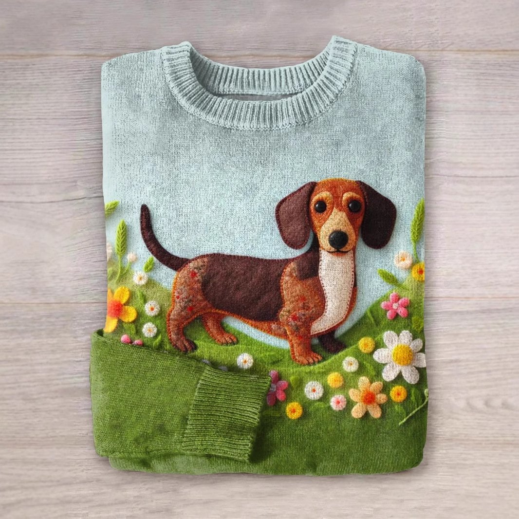 Casual Crew Neck Animal Sweatshirt