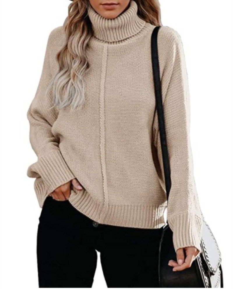 Women Yarn/Wool Yarn Plain Long Sleeve Comfy Casual Sweater