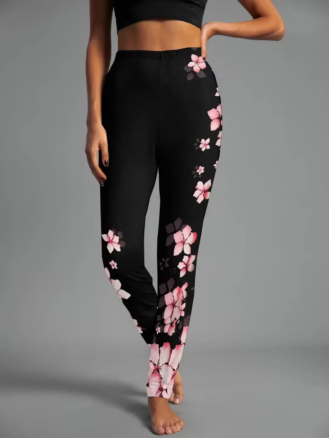 Casual Floral Long Leggings