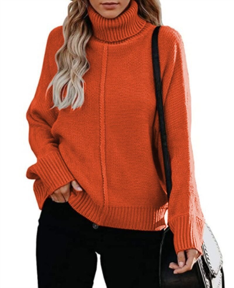 Women Yarn/Wool Yarn Plain Long Sleeve Comfy Casual Sweater