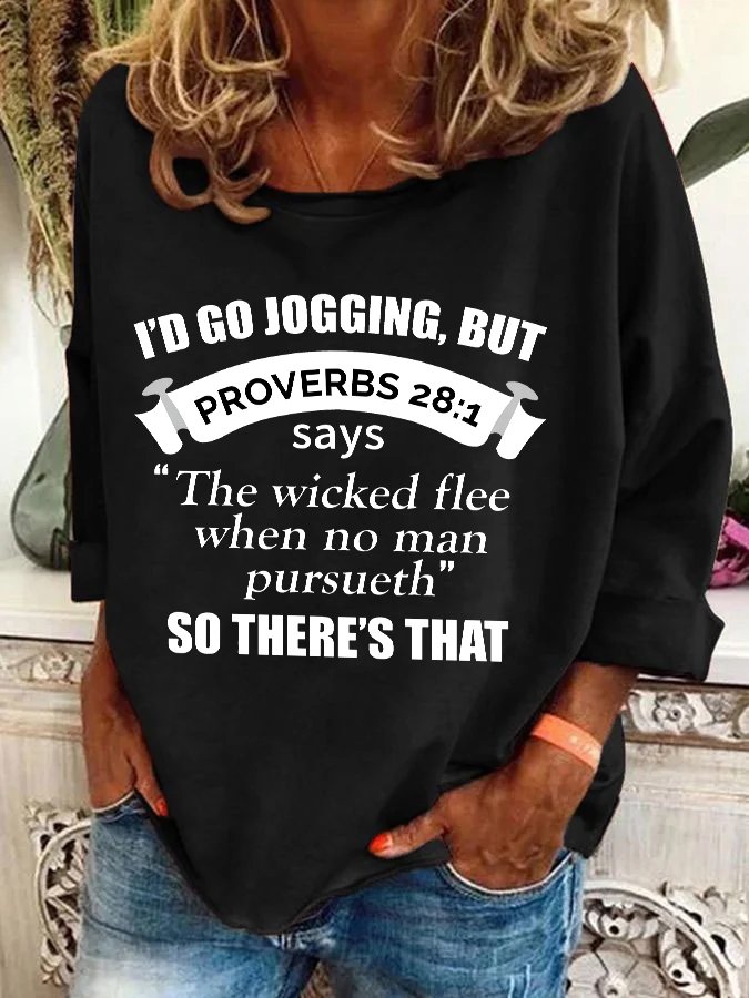 Casual Crew Neck Text Letters Sweatshirt