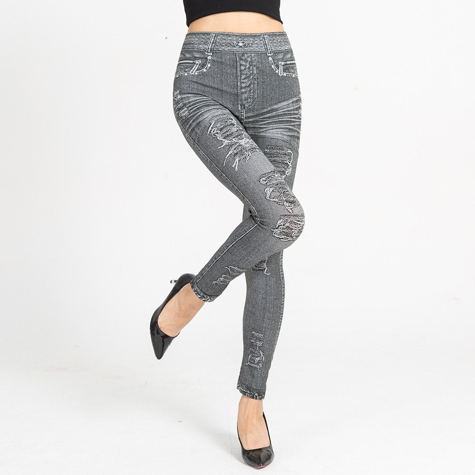 Casual Plain Ankle Pants Leggings