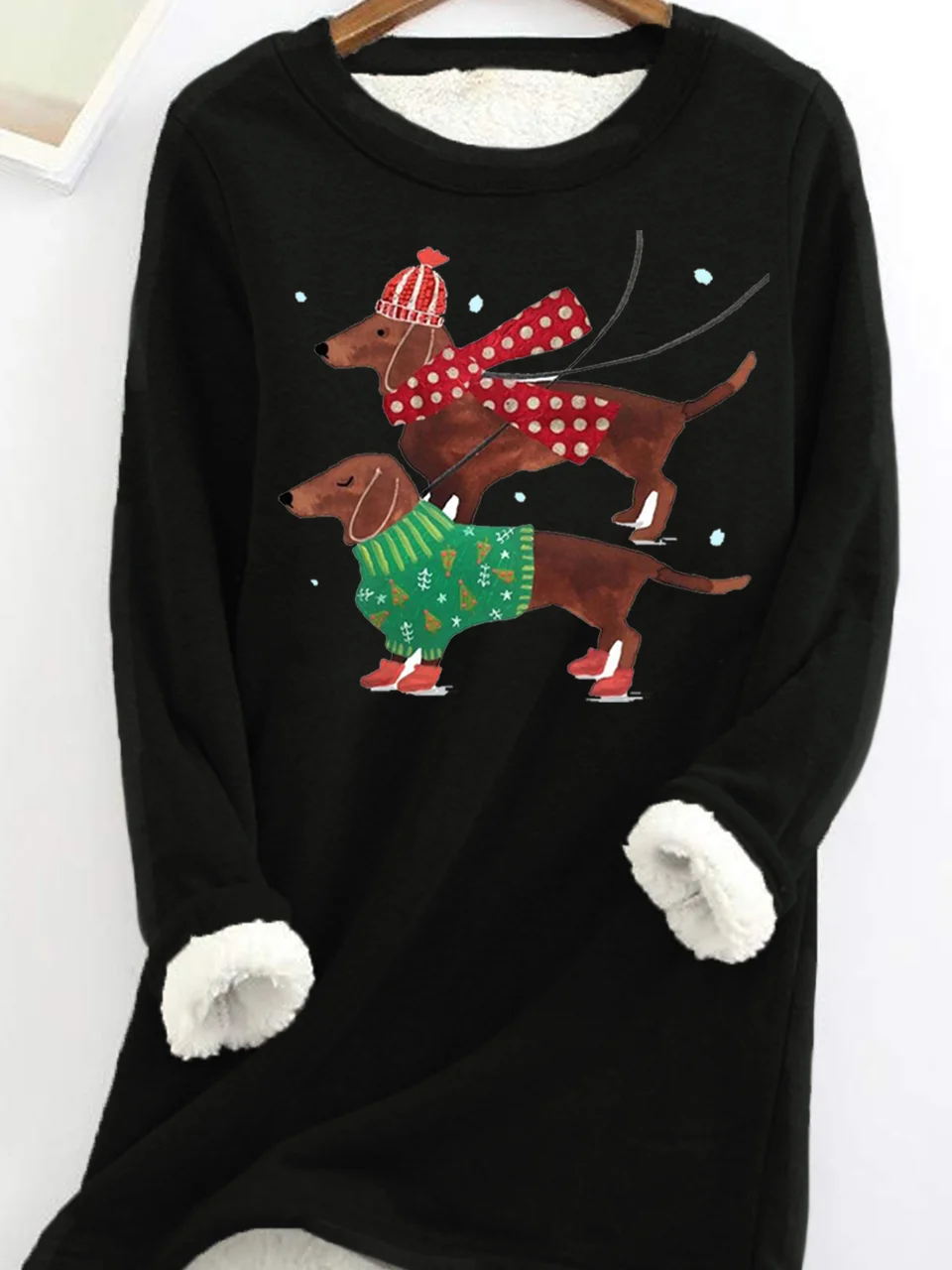 Casual Crew Neck Christmas Sweatshirt