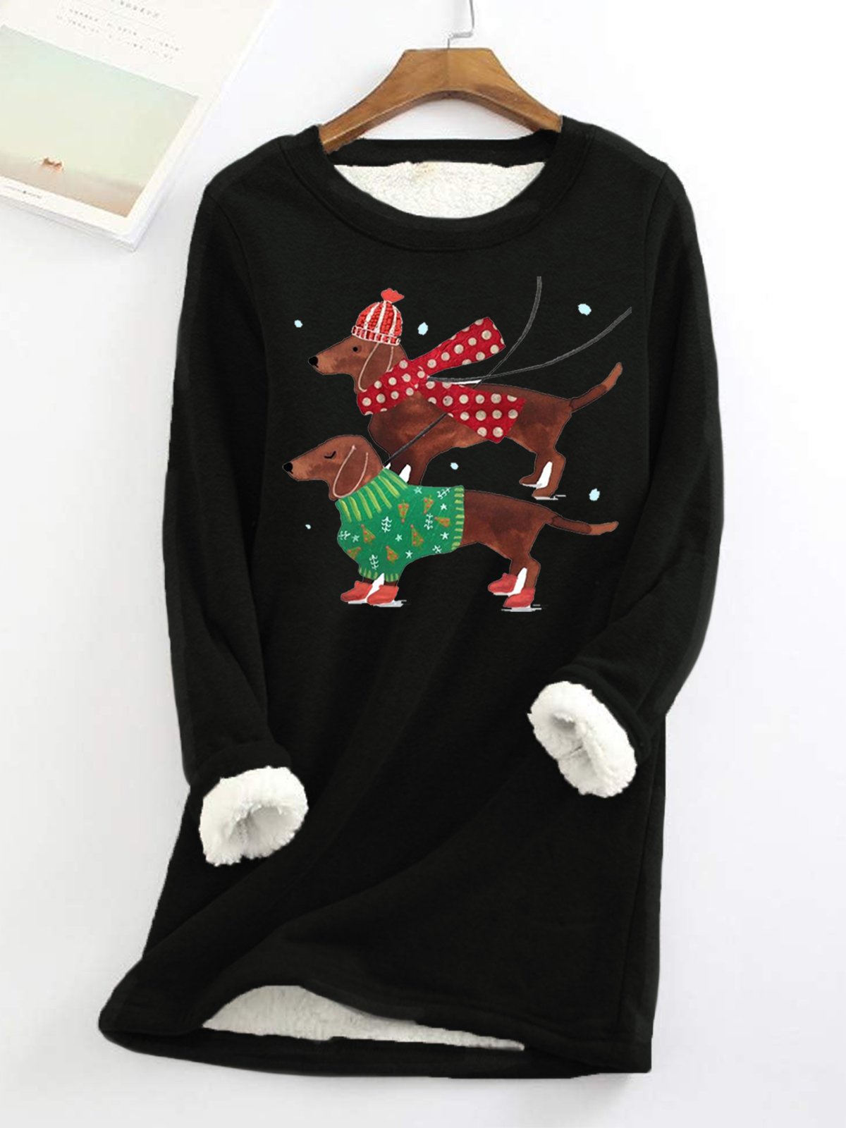 Casual Crew Neck Christmas Sweatshirt