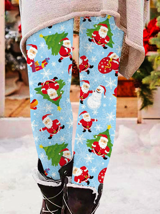 Casual Christmas Long Leggings