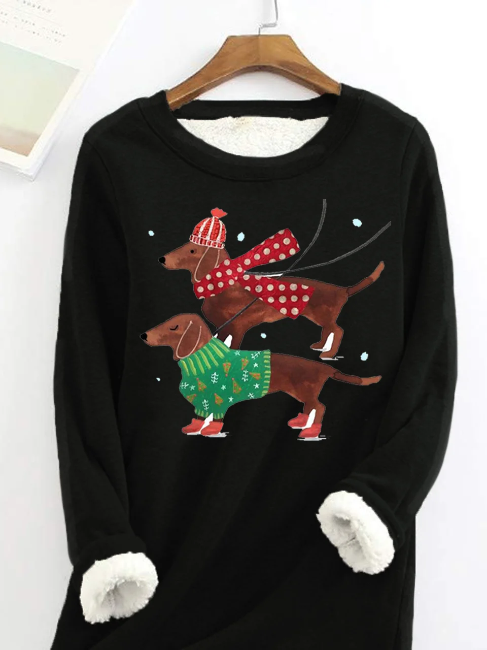 Casual Crew Neck Christmas Sweatshirt