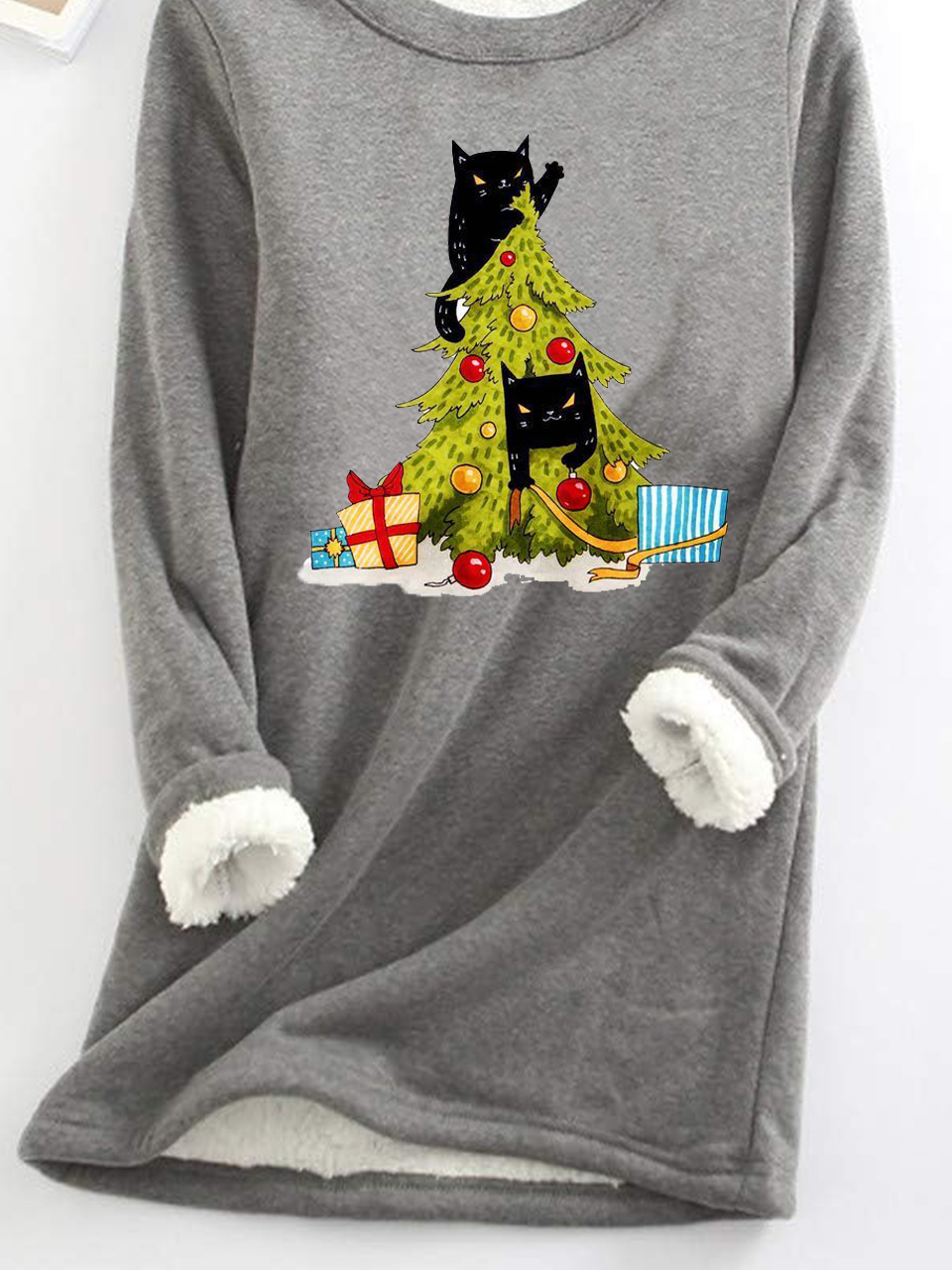 Casual Crew Neck Christmas Sweatshirt