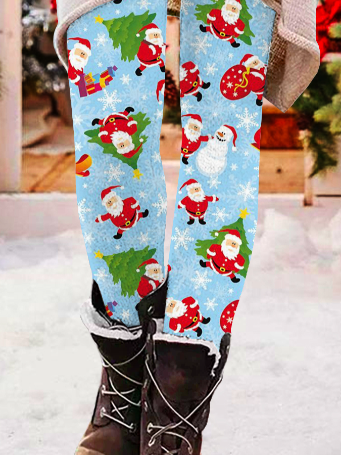 Casual Christmas Long Leggings