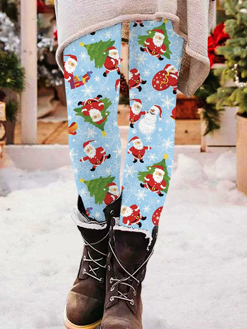 Casual Christmas Long Leggings