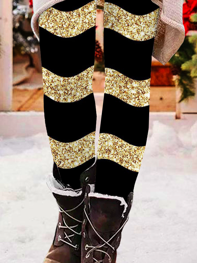 Casual Christmas Long Leggings