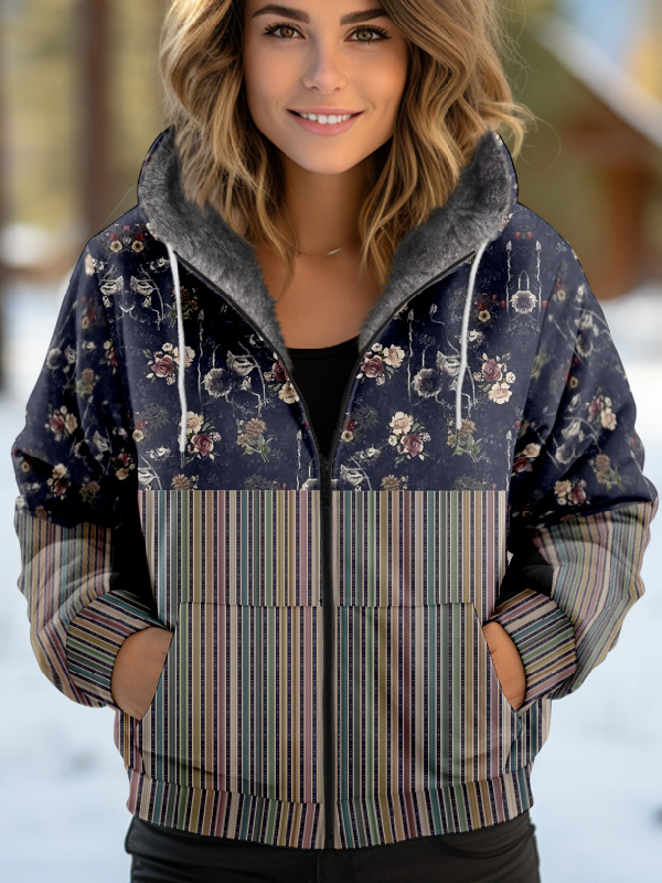 Women's Geometric Thicken Loose Jacket