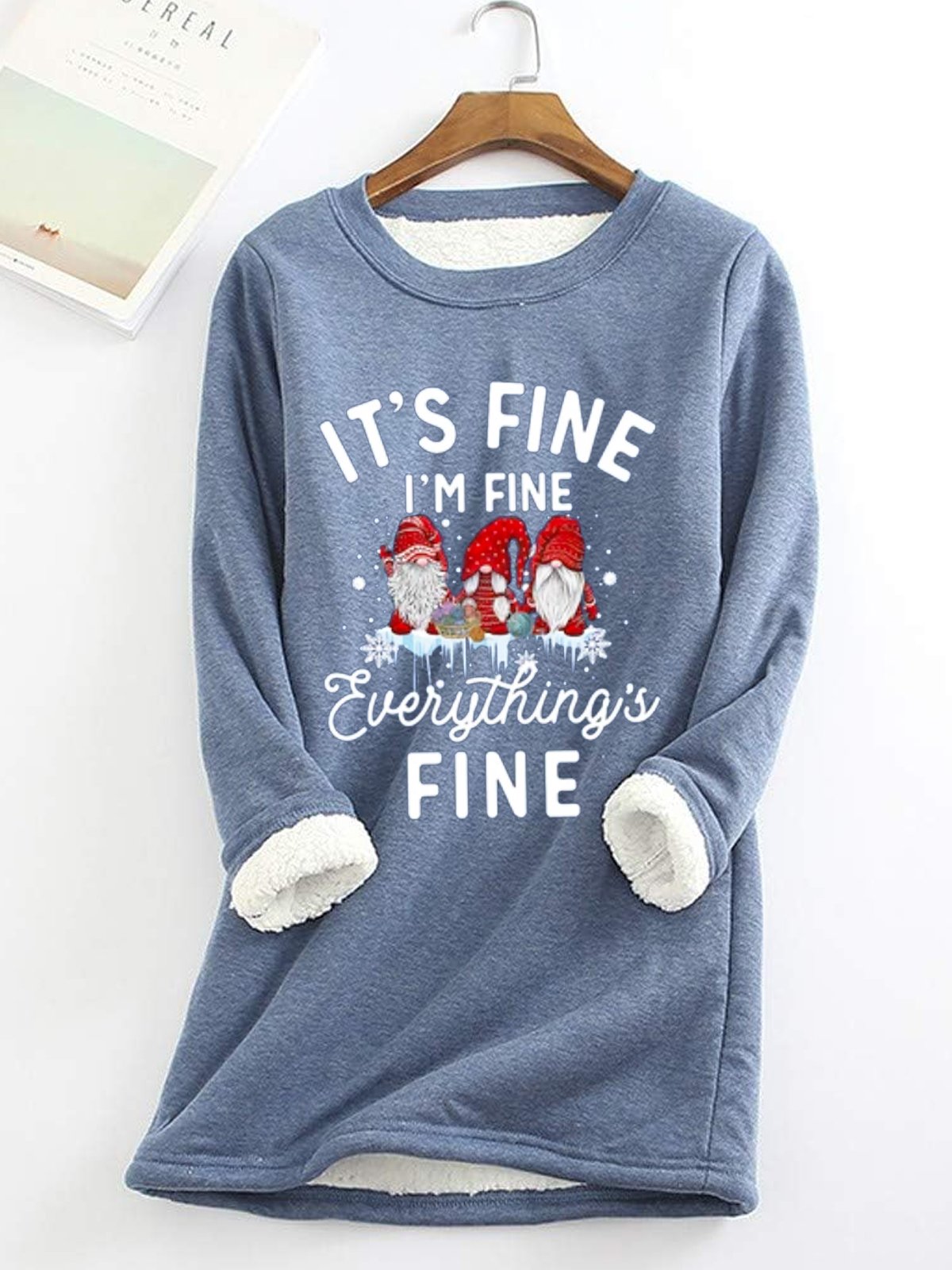 Casual Crew Neck Christmas Sweatshirt