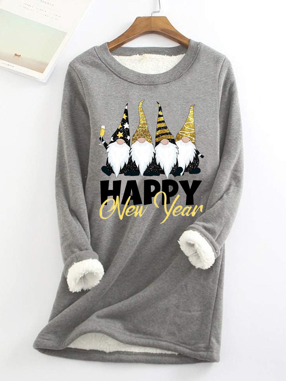 Casual Crew Neck Christmas Sweatshirt