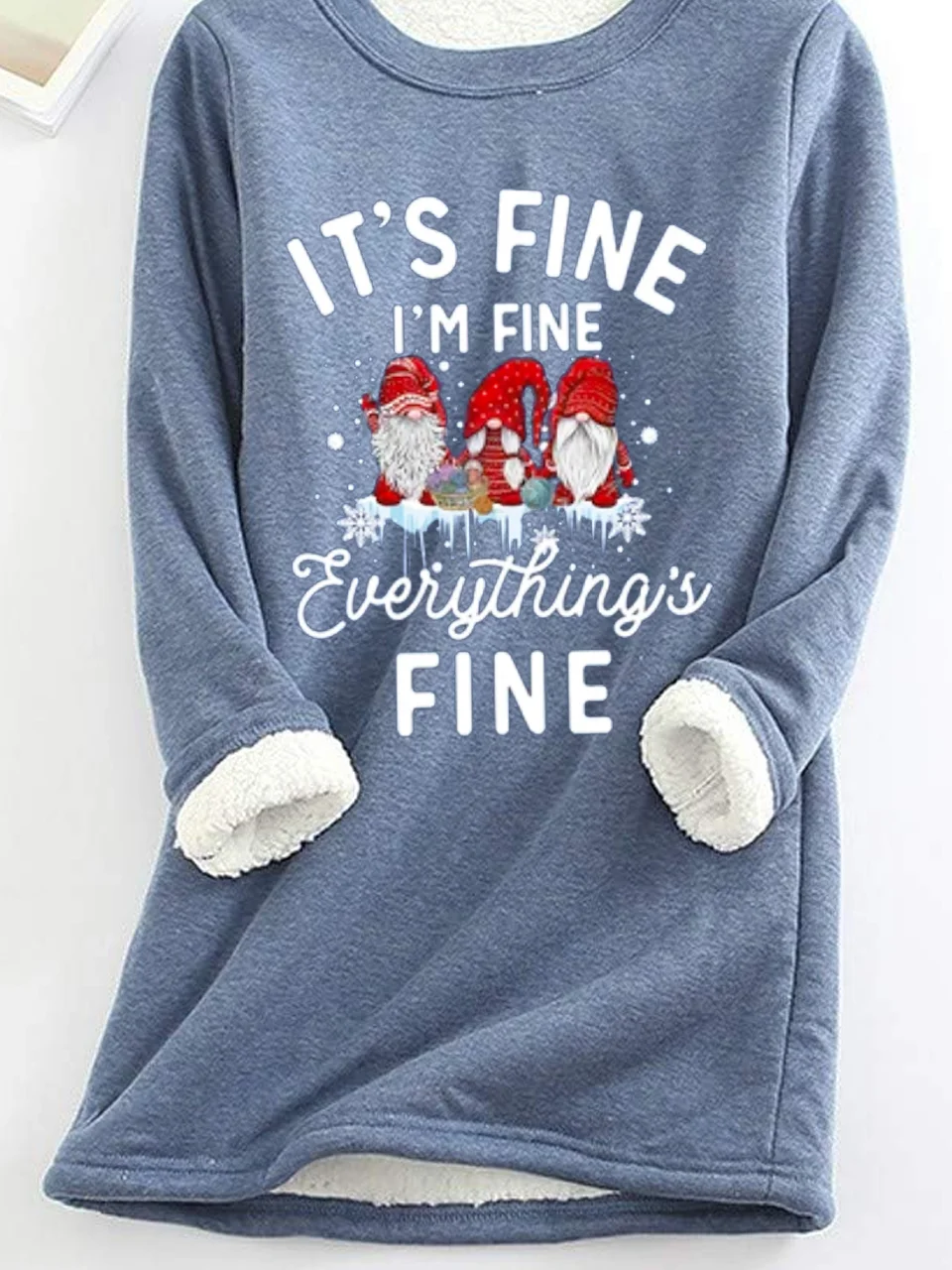 Casual Crew Neck Christmas Sweatshirt