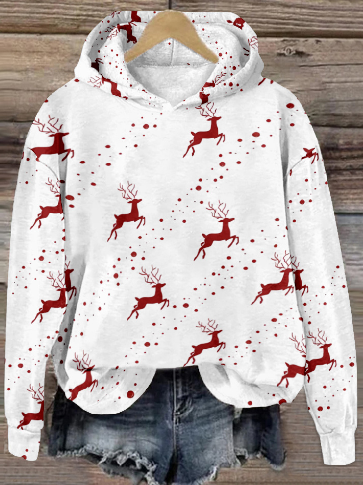 Casual Hoodie Floral Sweatshirt