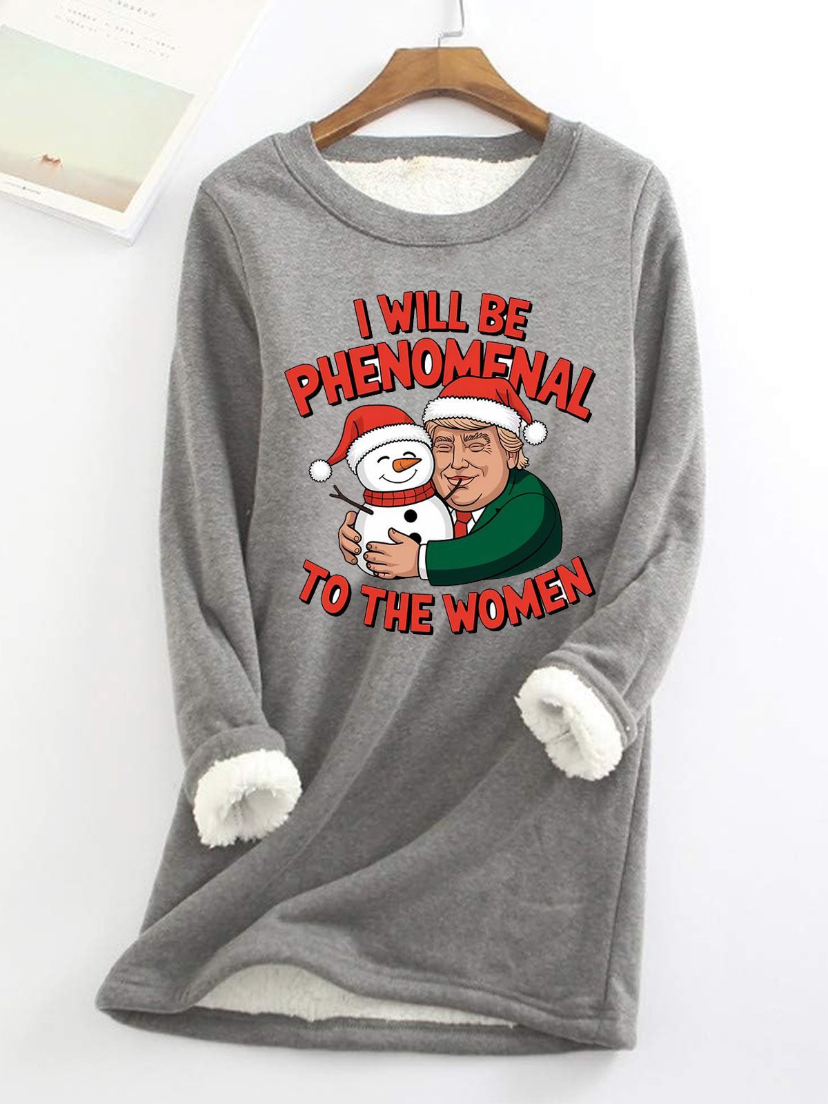 Casual Crew Neck Christmas Sweatshirt