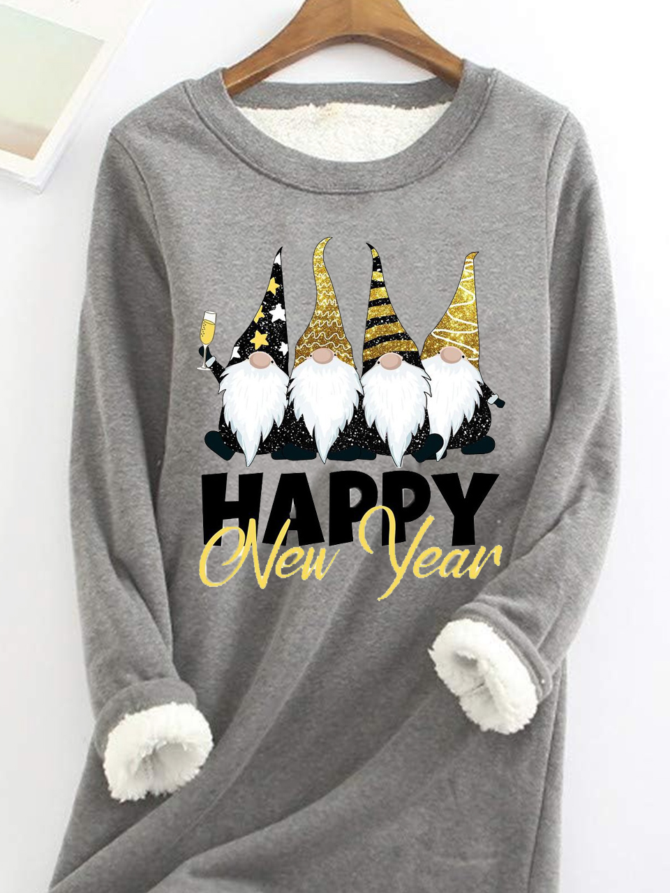 Casual Crew Neck Christmas Sweatshirt