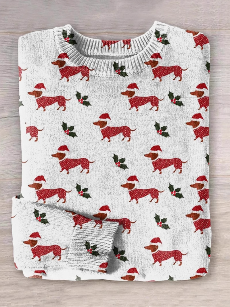 Casual Crew Neck Animal Sweatshirt