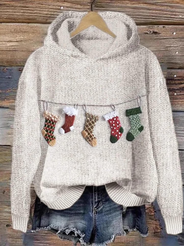 Casual Christmas Hoodie Ethnic Sweatshirt