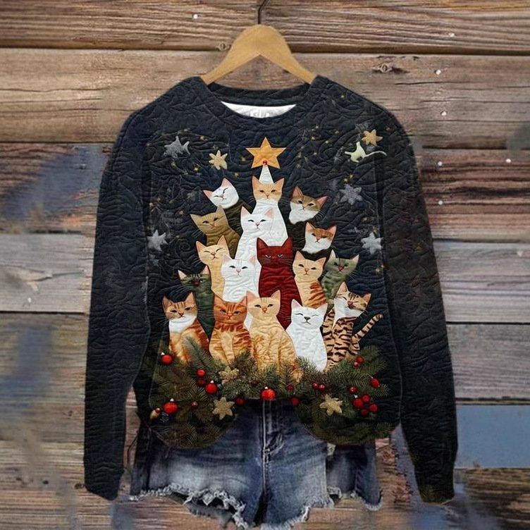 Casual Crew Neck Animal Sweatshirt